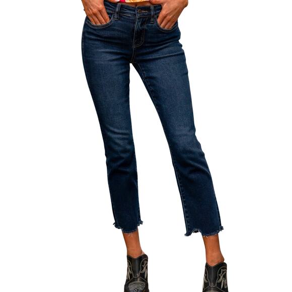 Vervet Issue Free Mid Rise Straight Jeans Dark Wash Stretch Denim Size 29 - Picture 1 of 11